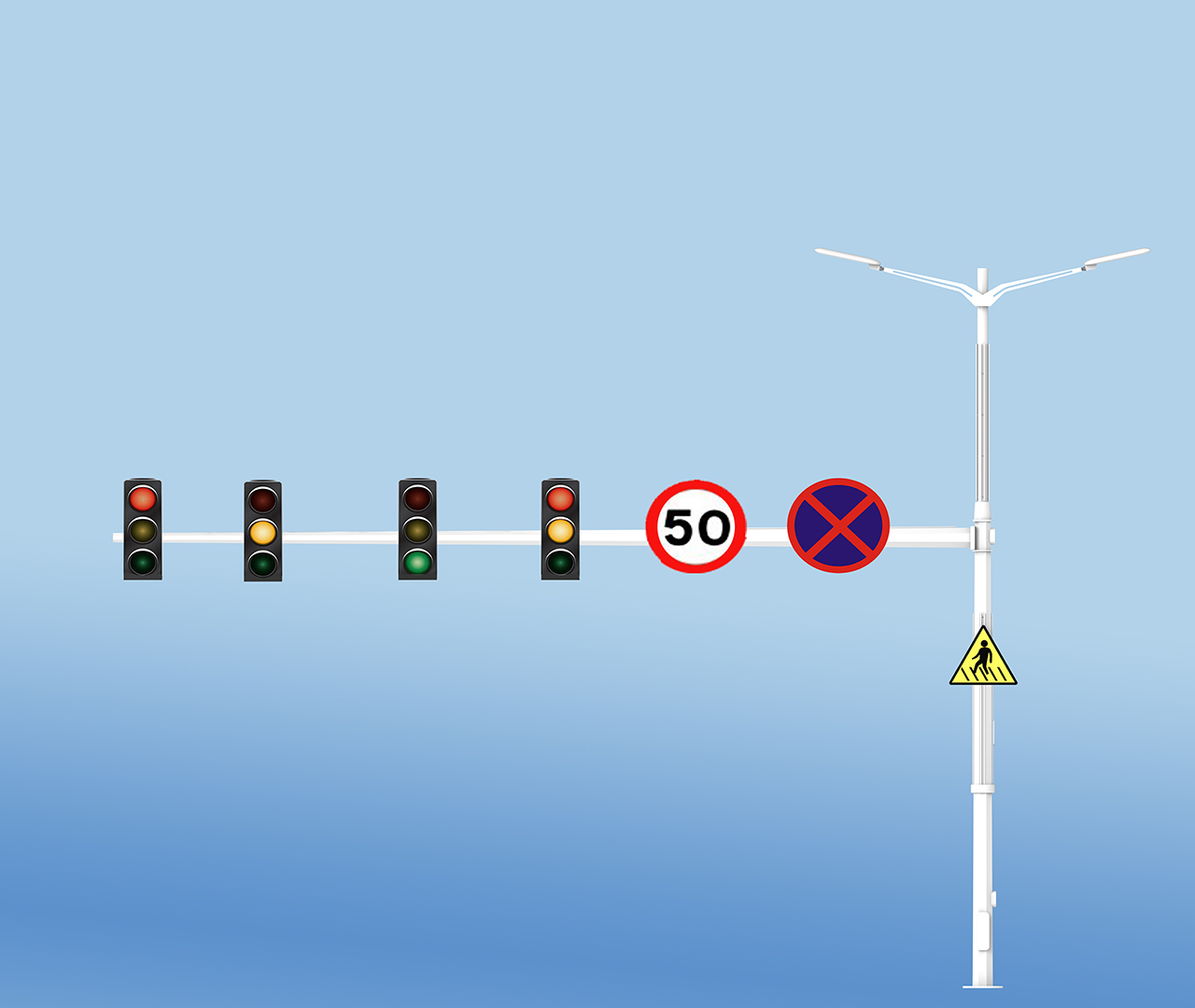 标准型智慧交通信号路灯